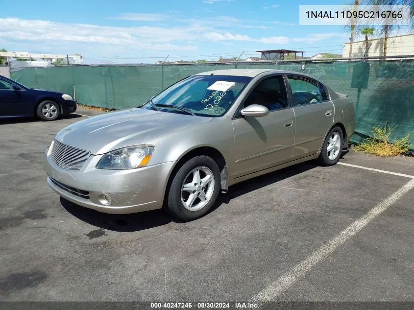 2005 Nissan Altima 2.5 S VIN: 1N4AL11D95C216766 Lot: 40247246