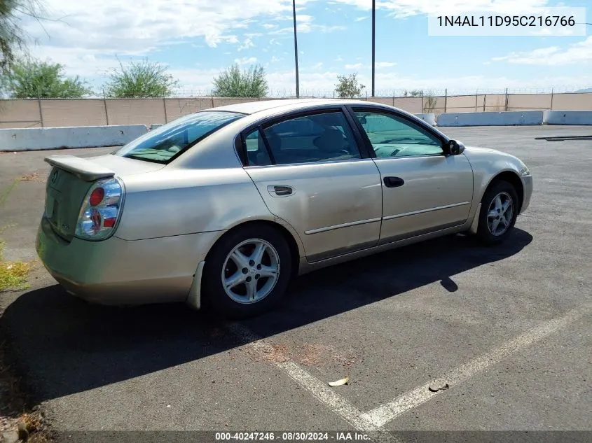 2005 Nissan Altima 2.5 S VIN: 1N4AL11D95C216766 Lot: 40247246