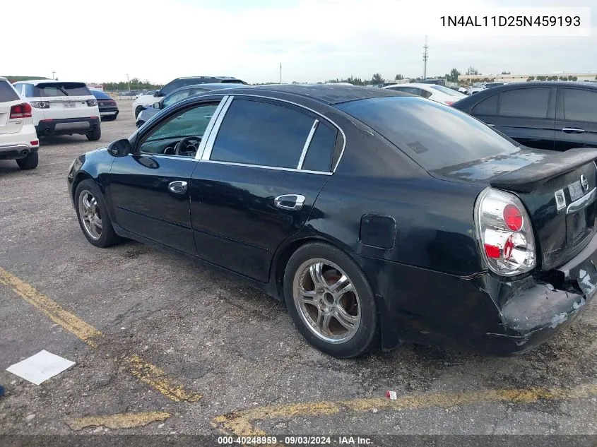 2005 Nissan Altima 2.5 S VIN: 1N4AL11D25N459193 Lot: 40248959