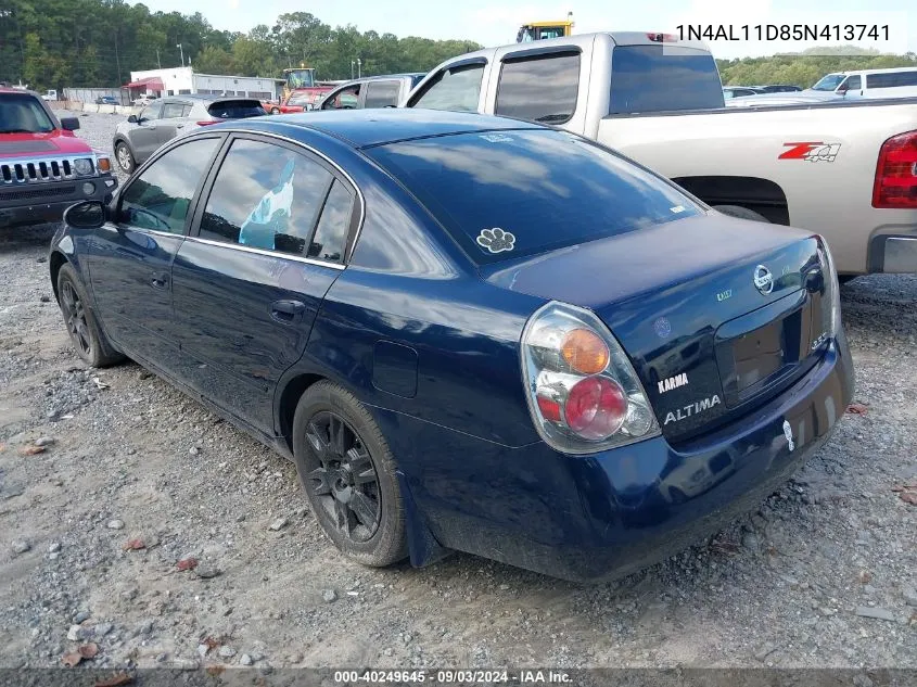 2005 Nissan Altima 2.5 S VIN: 1N4AL11D85N413741 Lot: 40249645