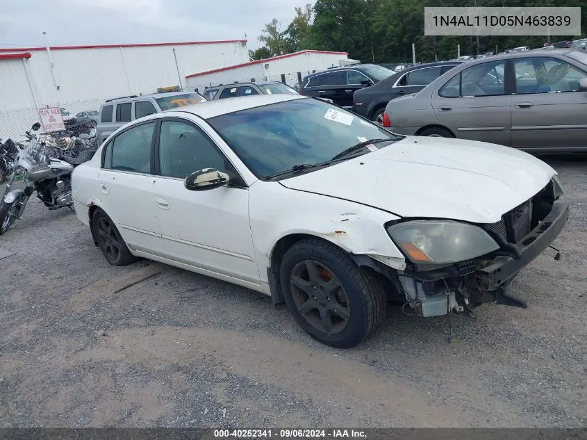 2005 Nissan Altima S/Sl VIN: 1N4AL11D05N463839 Lot: 40252341