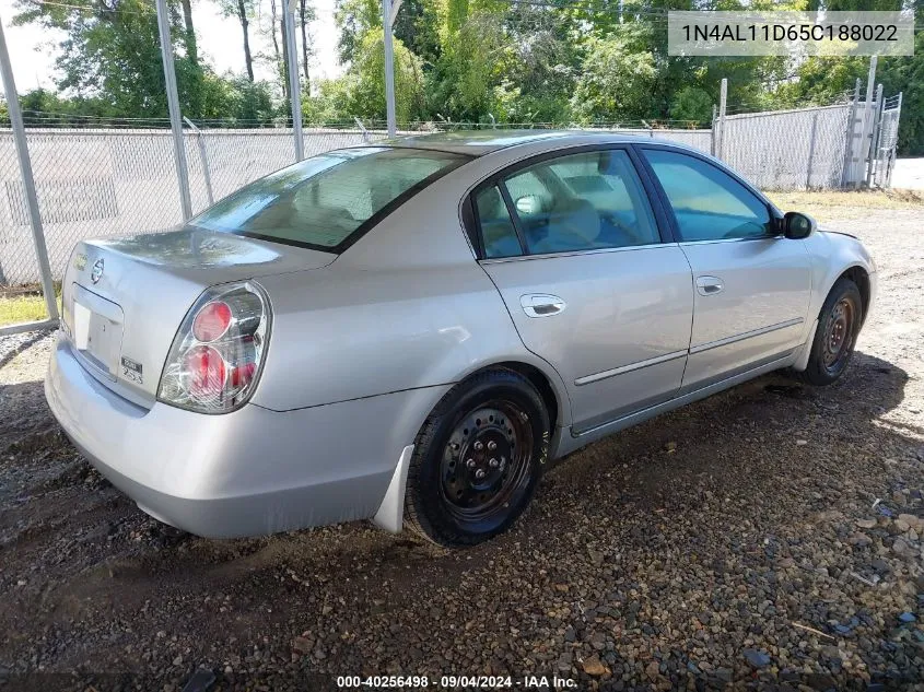 2005 Nissan Altima 2.5 S VIN: 1N4AL11D65C188022 Lot: 40256498