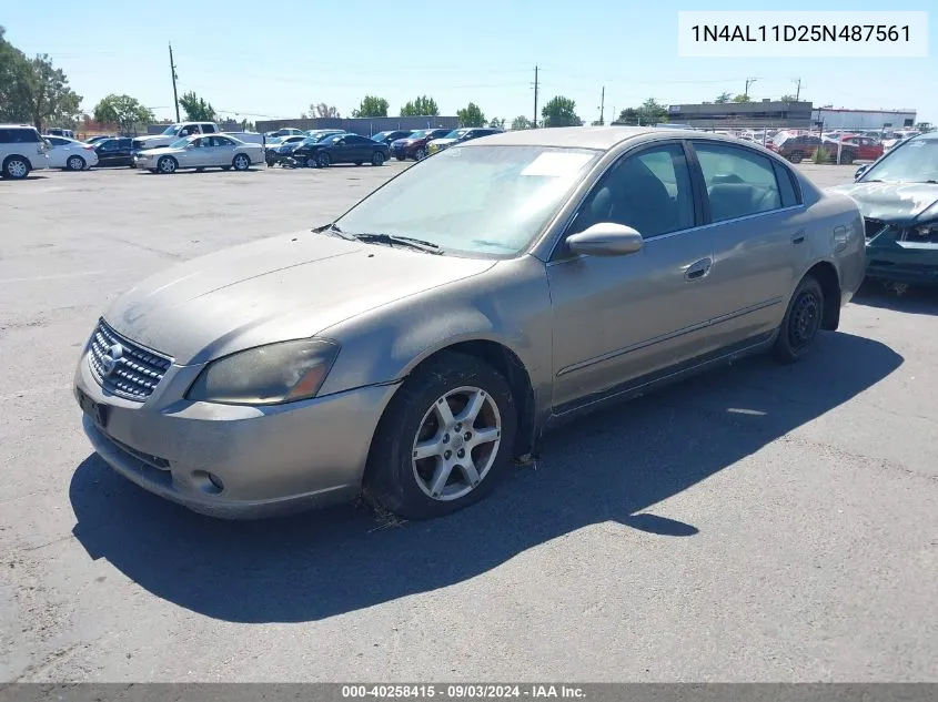 2005 Nissan Altima 2.5 S VIN: 1N4AL11D25N487561 Lot: 40258415