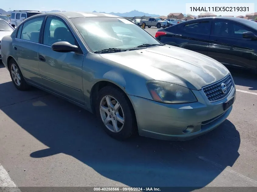 2005 Nissan Altima 2.5 S VIN: 1N4AL11EX5C219331 Lot: 40258566