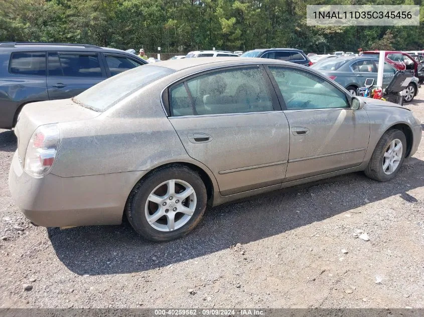 2005 Nissan Altima S/Sl VIN: 1N4AL11D35C345456 Lot: 40259562