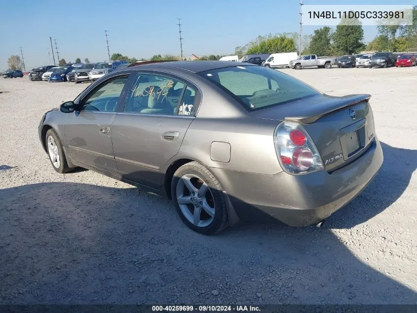 2005 Nissan Altima 3.5 Se VIN: 1N4BL11D05C333981 Lot: 40259699