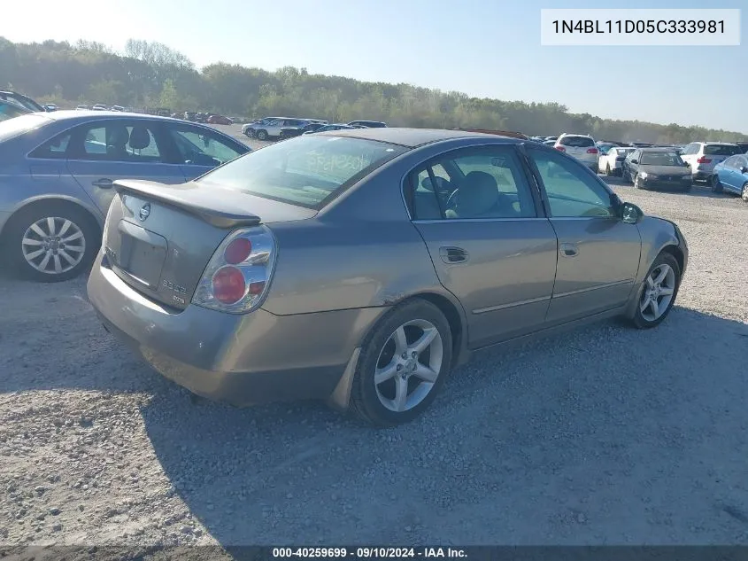 2005 Nissan Altima 3.5 Se VIN: 1N4BL11D05C333981 Lot: 40259699