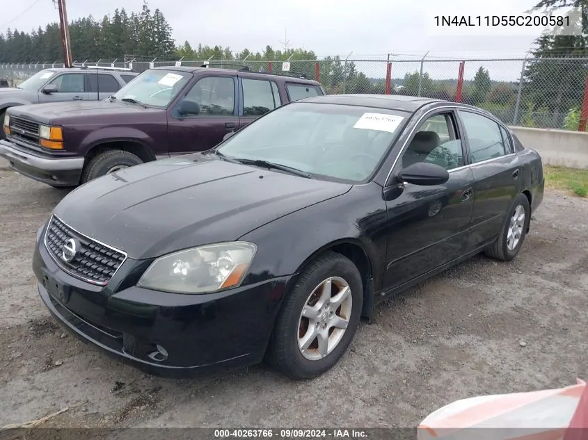 2005 Nissan Altima 2.5 S VIN: 1N4AL11D55C200581 Lot: 40263766