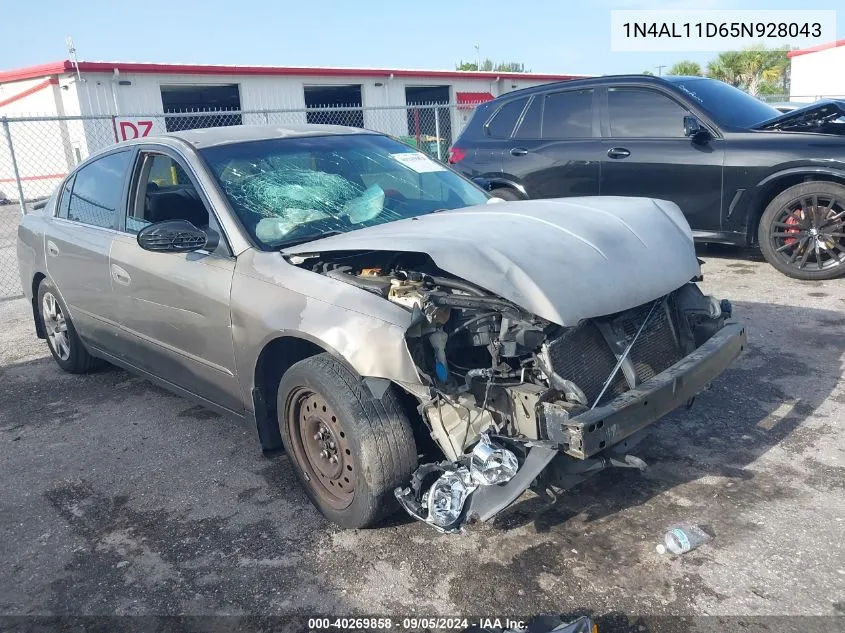 2005 Nissan Altima S/Sl VIN: 1N4AL11D65N928043 Lot: 40269858