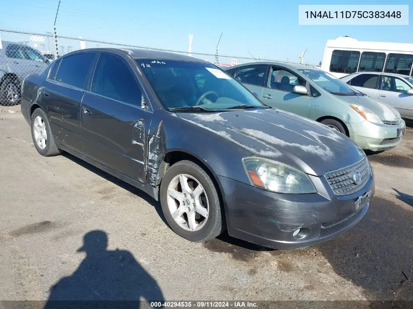 2005 Nissan Altima S/Sl VIN: 1N4AL11D75C383448 Lot: 40294535