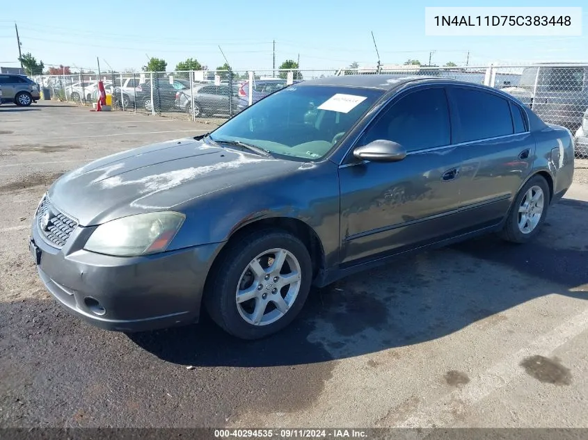 2005 Nissan Altima S/Sl VIN: 1N4AL11D75C383448 Lot: 40294535