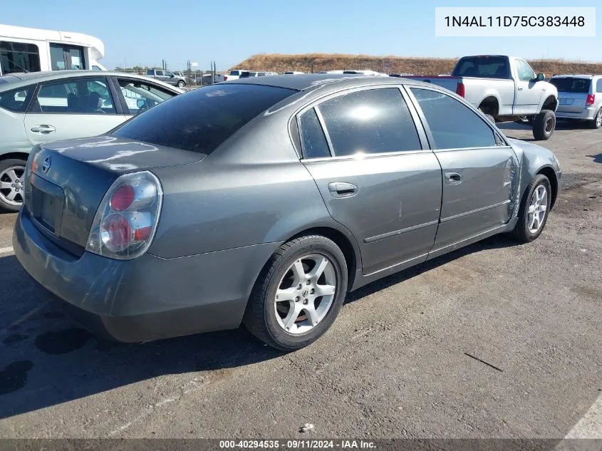 2005 Nissan Altima S/Sl VIN: 1N4AL11D75C383448 Lot: 40294535