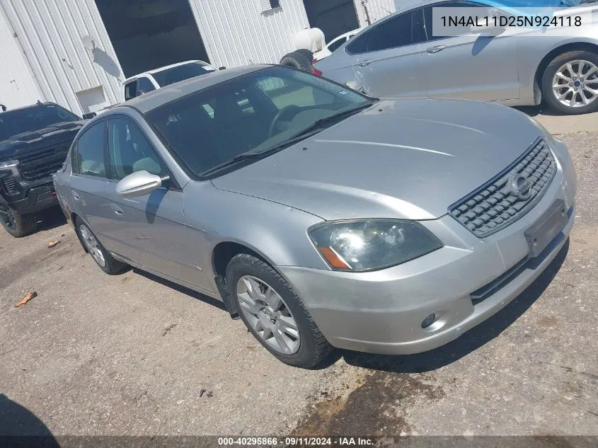 2005 Nissan Altima 2.5 S VIN: 1N4AL11D25N924118 Lot: 40295866