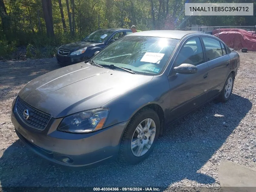 2005 Nissan Altima S/Sl VIN: 1N4AL11E85C394712 Lot: 40304366