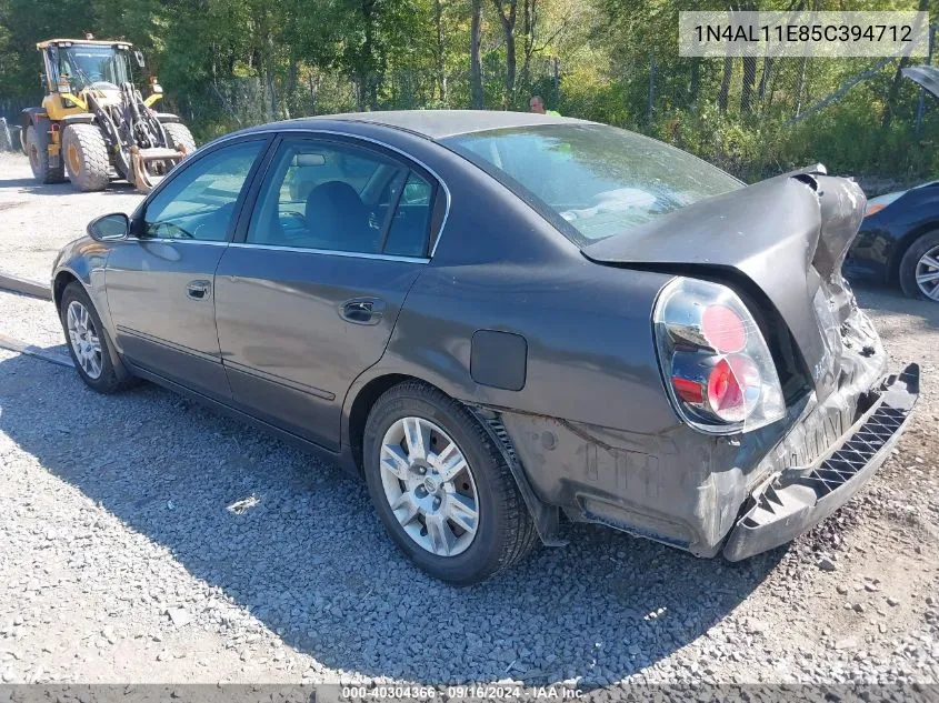 2005 Nissan Altima S/Sl VIN: 1N4AL11E85C394712 Lot: 40304366