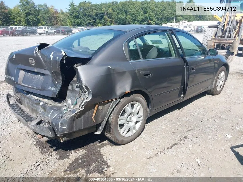 2005 Nissan Altima S/Sl VIN: 1N4AL11E85C394712 Lot: 40304366