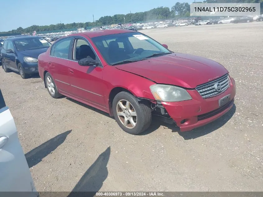 2005 Nissan Altima 2.5 S VIN: 1N4AL11D75C302965 Lot: 40306973