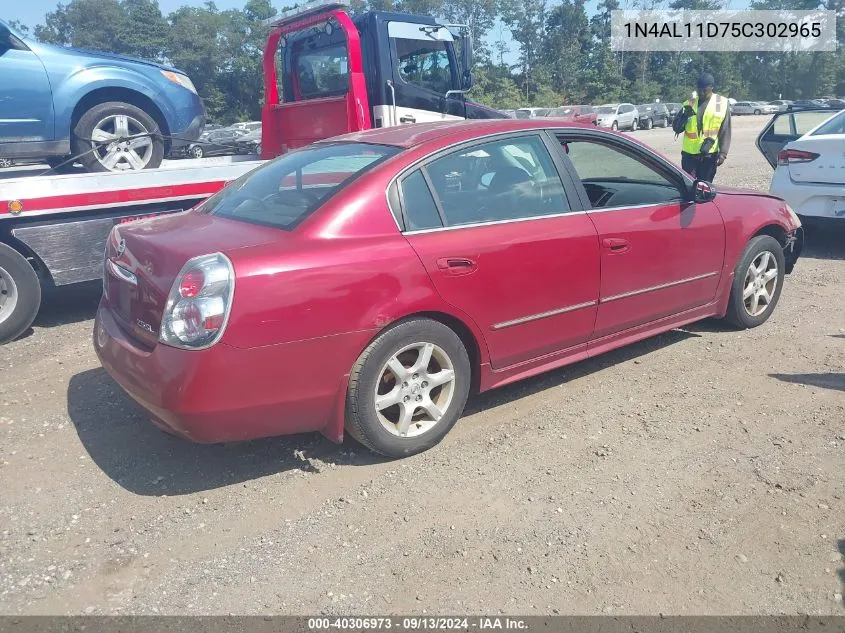 2005 Nissan Altima 2.5 S VIN: 1N4AL11D75C302965 Lot: 40306973