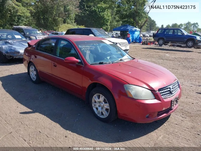 2005 Nissan Altima 2.5 S VIN: 1N4AL11D75N423175 Lot: 40308640