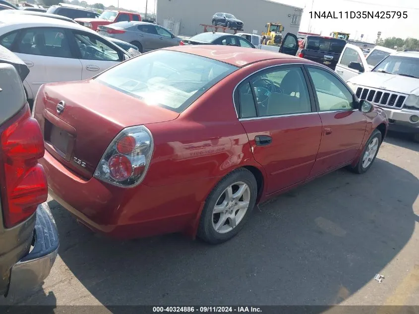 2005 Nissan Altima 2.5 S VIN: 1N4AL11D35N425795 Lot: 40324886