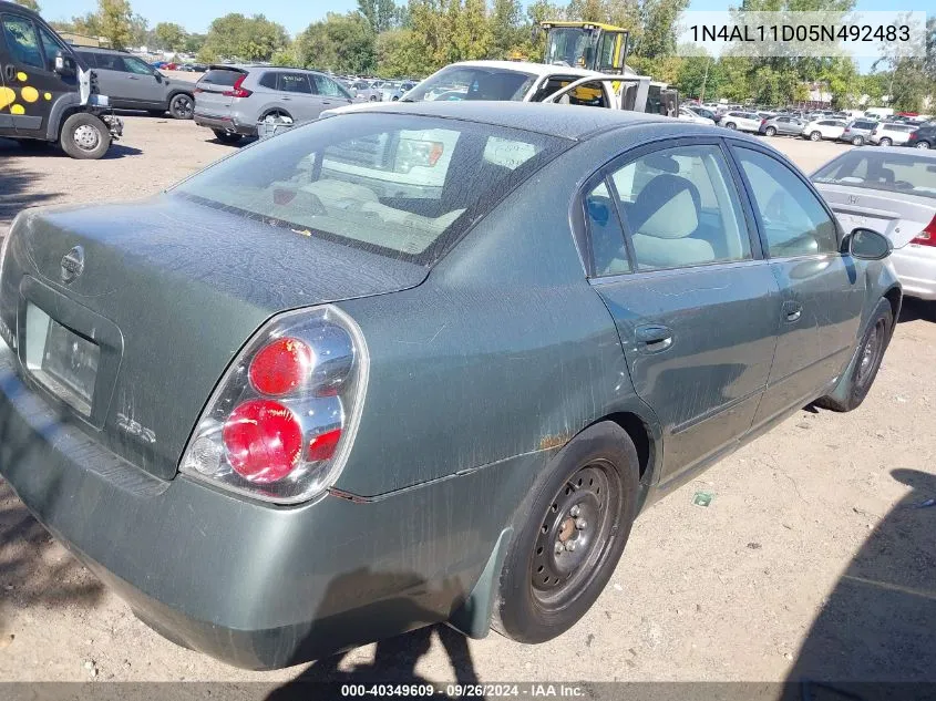 2005 Nissan Altima 2.5 S VIN: 1N4AL11D05N492483 Lot: 40349609