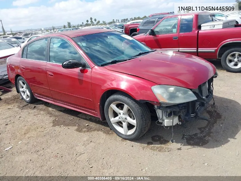 2005 Nissan Altima 3.5 Se VIN: 1N4BL11D45N445509 Lot: 40356405