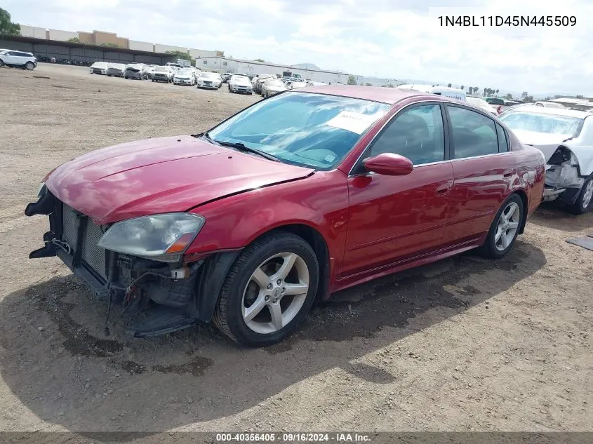 2005 Nissan Altima 3.5 Se VIN: 1N4BL11D45N445509 Lot: 40356405