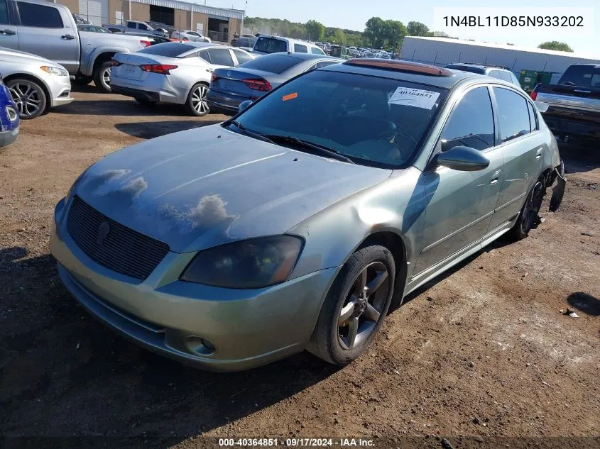 2005 Nissan Altima 3.5 Se VIN: 1N4BL11D85N933202 Lot: 40364851