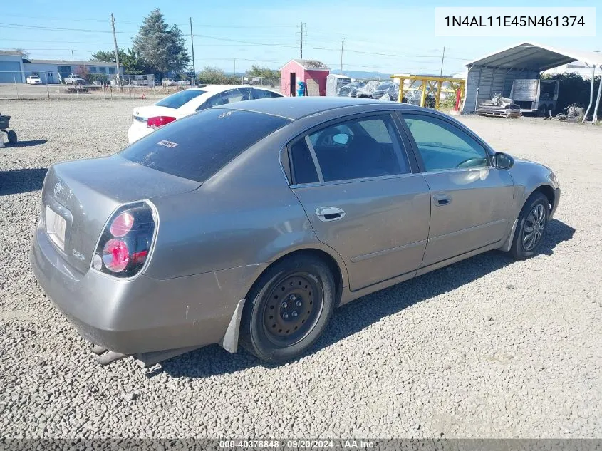 2005 Nissan Altima 2.5 S VIN: 1N4AL11E45N461374 Lot: 40378848