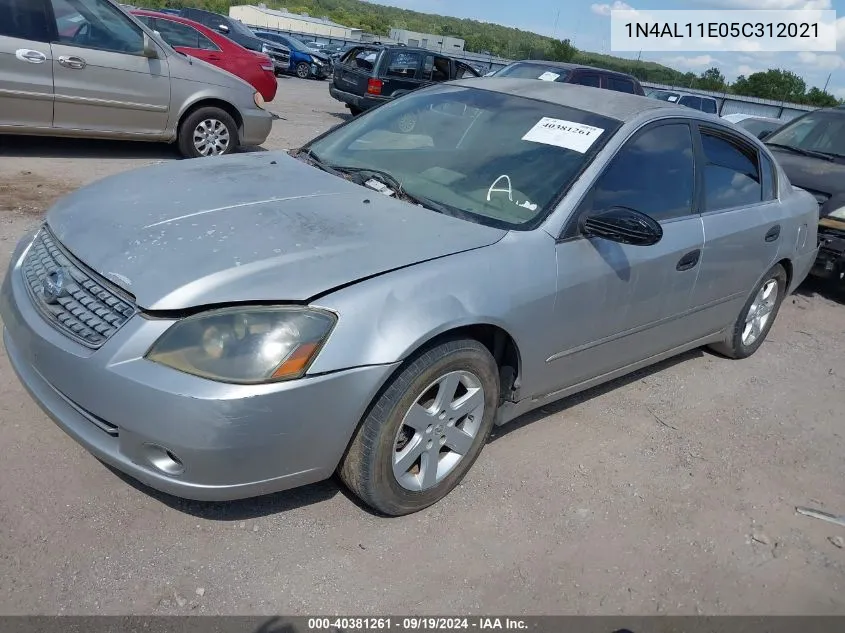 2005 Nissan Altima 2.5 S VIN: 1N4AL11E05C312021 Lot: 40381261