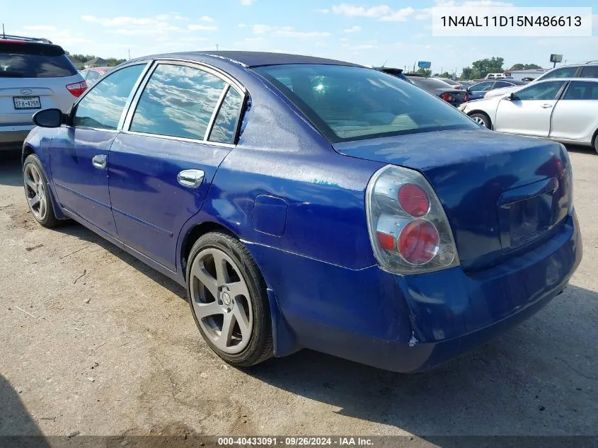 2005 Nissan Altima 2.5 S VIN: 1N4AL11D15N486613 Lot: 40433091