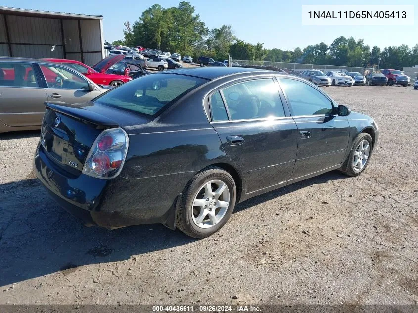 2005 Nissan Altima 2.5 S VIN: 1N4AL11D65N405413 Lot: 40436611