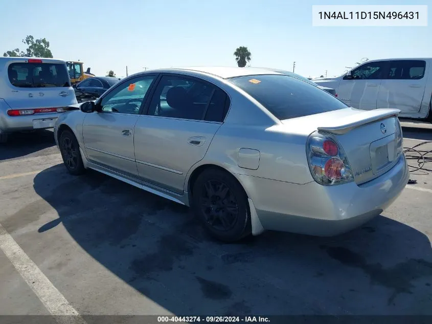 2005 Nissan Altima 2.5 S VIN: 1N4AL11D15N496431 Lot: 40443274