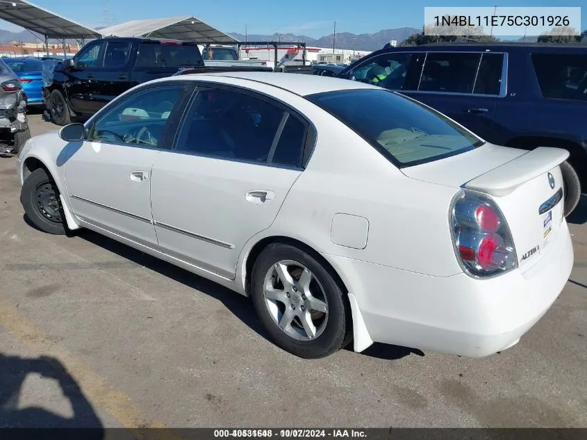 2005 Nissan Altima 3.5 Sl VIN: 1N4BL11E75C301926 Lot: 40531648