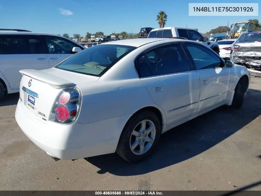 2005 Nissan Altima 3.5 Sl VIN: 1N4BL11E75C301926 Lot: 40531648