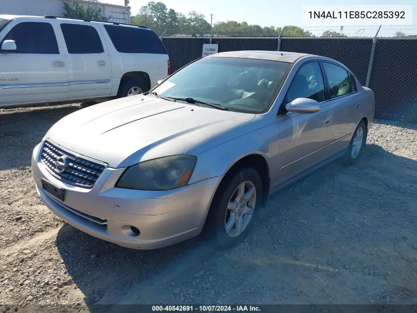 2005 Nissan Altima 2.5 S VIN: 1N4AL11E85C285392 Lot: 40542691