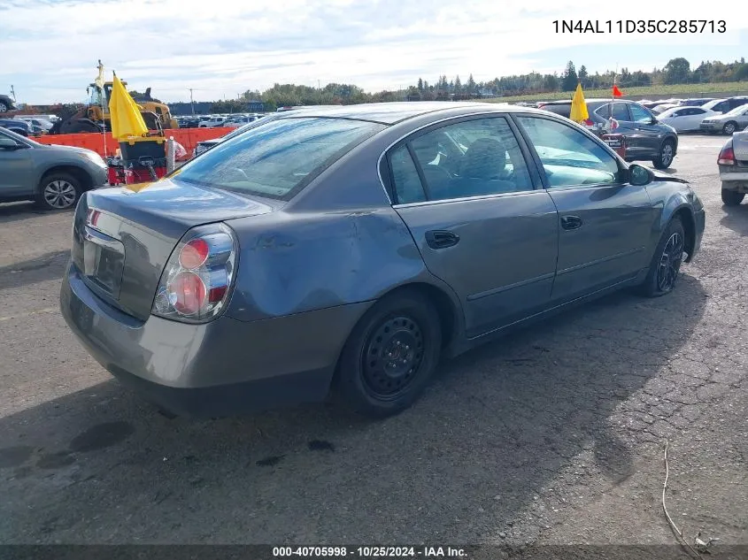 2005 Nissan Altima 2.5 S VIN: 1N4AL11D35C285713 Lot: 40705998