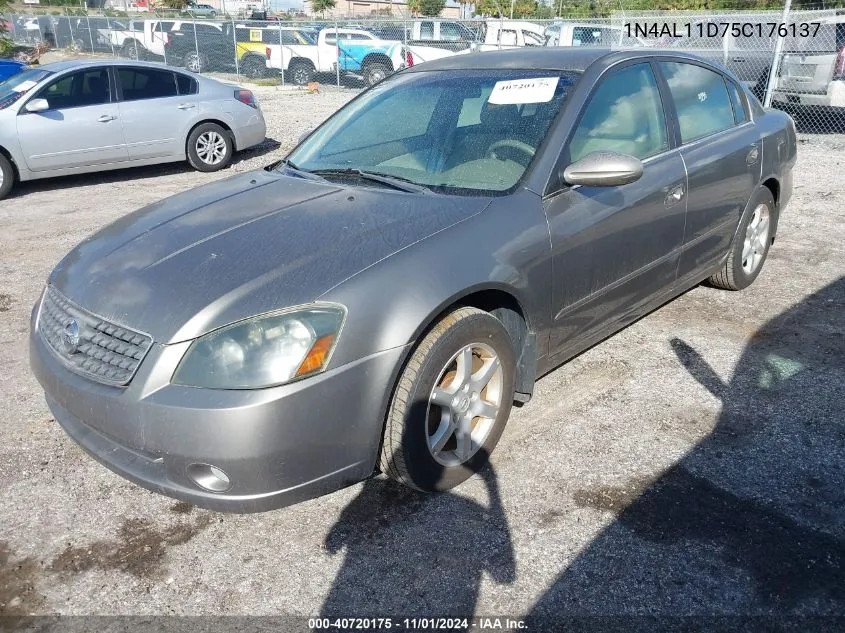 2005 Nissan Altima 2.5 S VIN: 1N4AL11D75C176137 Lot: 40720175