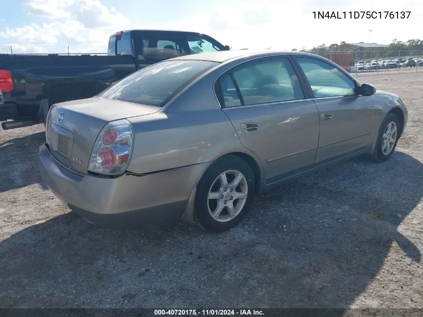 2005 Nissan Altima 2.5 S VIN: 1N4AL11D75C176137 Lot: 40720175