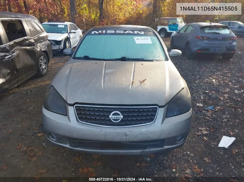 1N4AL11D65N415505 2005 Nissan Altima 2.5 S