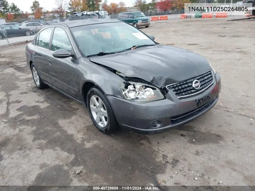 2005 Nissan Altima 2.5 S VIN: 1N4AL11D25C264805 Lot: 40729959