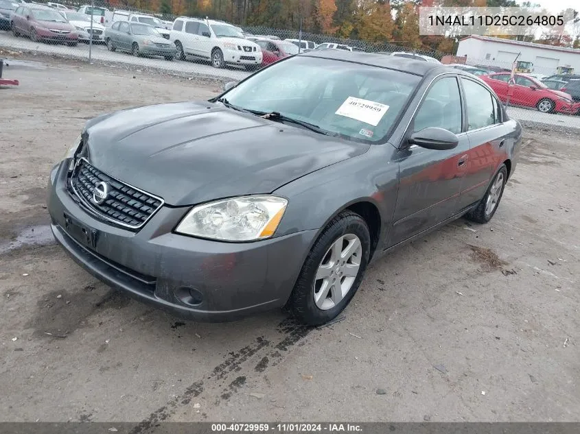 2005 Nissan Altima 2.5 S VIN: 1N4AL11D25C264805 Lot: 40729959