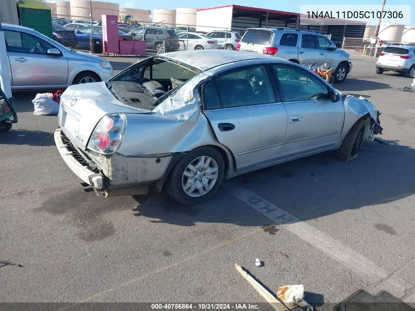 2005 Nissan Altima 2.5 S VIN: 1N4AL11D05C107306 Lot: 40756864