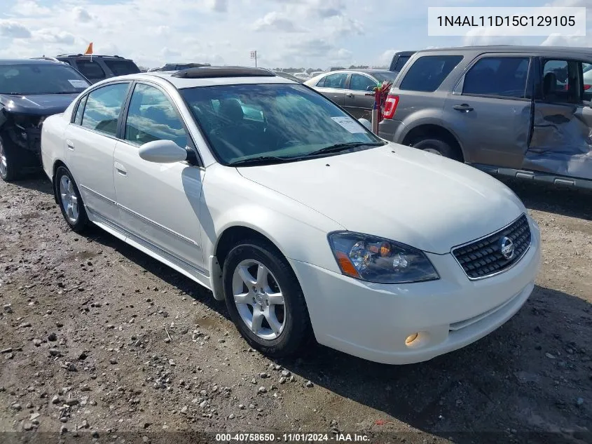 2005 Nissan Altima 2.5 S VIN: 1N4AL11D15C129105 Lot: 40758650