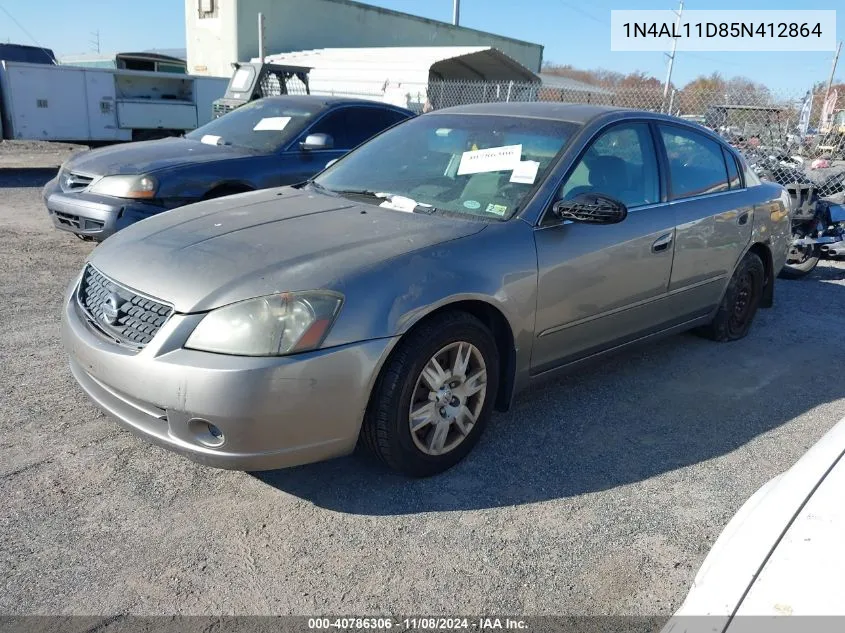 2005 Nissan Altima 2.5 S VIN: 1N4AL11D85N412864 Lot: 40786306