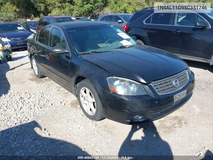 2005 Nissan Altima 2.5 S VIN: 1N4AL11D95C351746 Lot: 40843124