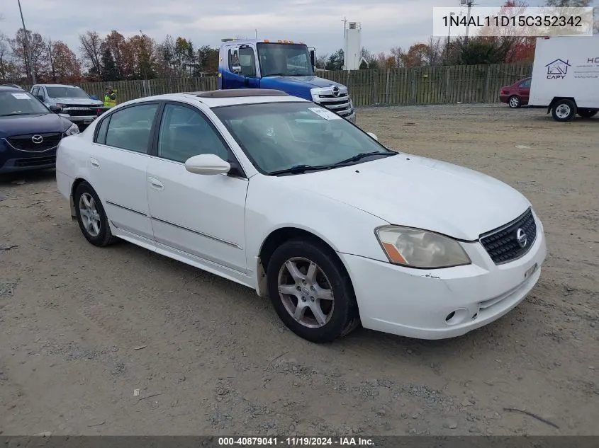 2005 Nissan Altima 2.5 S VIN: 1N4AL11D15C352342 Lot: 40879041