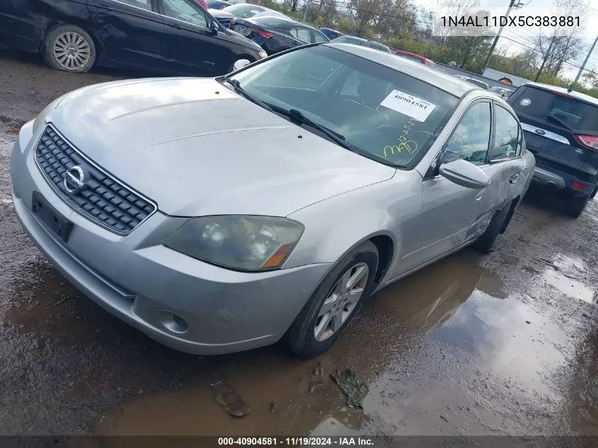 2005 Nissan Altima 2.5 S VIN: 1N4AL11DX5C383881 Lot: 40904581