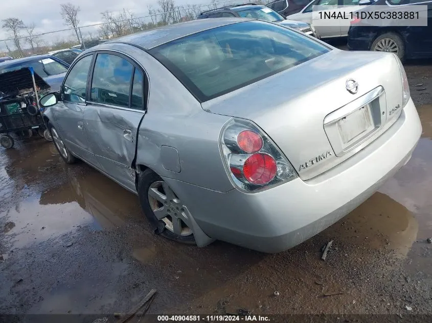 2005 Nissan Altima 2.5 S VIN: 1N4AL11DX5C383881 Lot: 40904581