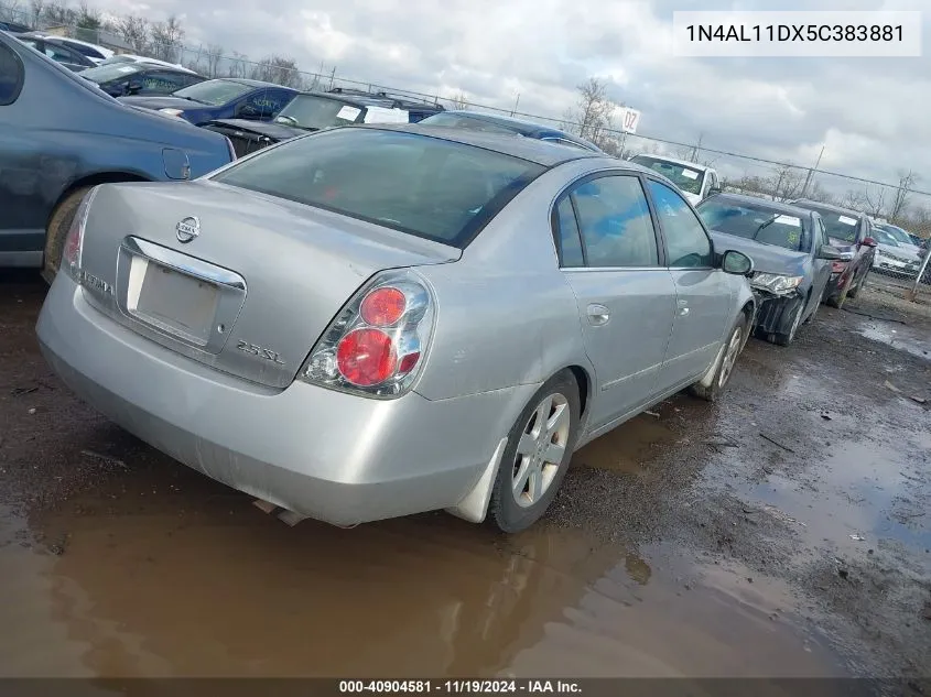 2005 Nissan Altima 2.5 S VIN: 1N4AL11DX5C383881 Lot: 40904581